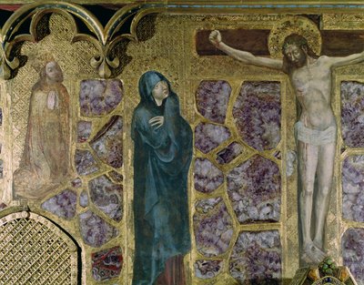 Charles IV (1316-78) at Prayer, the Virgin and Christ of the Cross, from the St. Wenceslas Chapel by Theodoricus of Prague